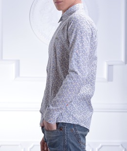 Ανδρικό πουκάμισό με flowers Scotek plus