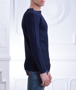 Ανδρικό σκούρο μπλε πουλόβερ