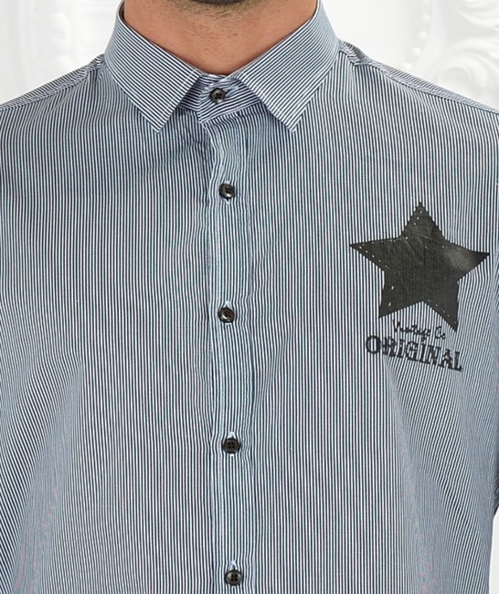 Ανδρικό ριγέ πουκάμισο Vintage 83 Original
