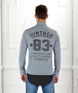 Ανδρικό ριγέ πουκάμισο Vintage 83 Original