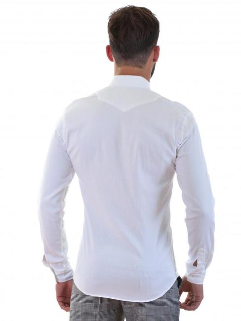 Ανδρικό λευκό κοτλέ πουκάμισο