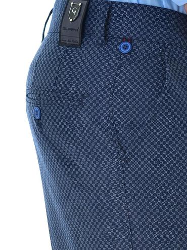 Ανδρικό μπλε εφαρμοστό παντελόνι χιονονιφάδας με καπάκι 