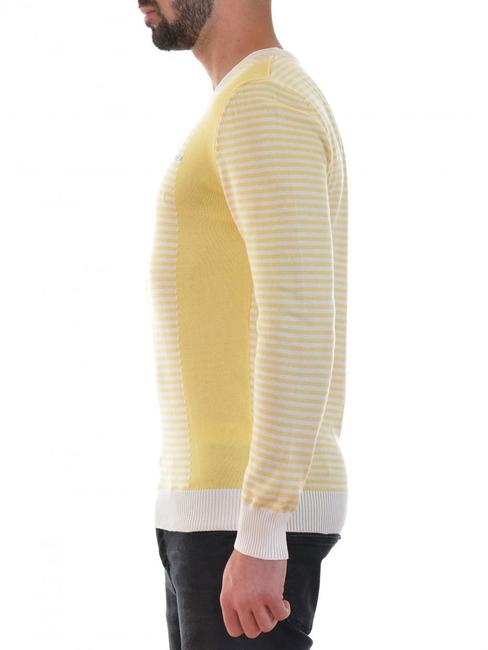Ανδρικό πουλόβερ με  λαιμόκοψη V με κίτρινες ρίγες