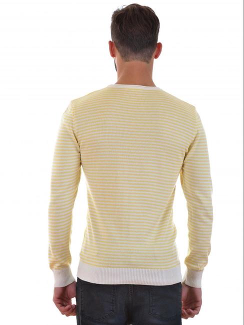 Ανδρικό πουλόβερ με  λαιμόκοψη V με κίτρινες ρίγες