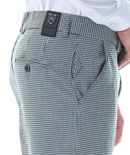 Ανδρικό παντελόνι Houndstooth γκρι χρώμα χοντρό ύφασμα 
