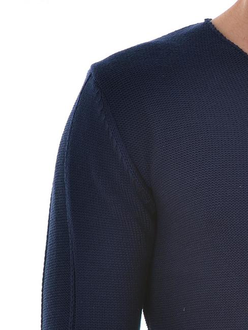 Ανδρικό σκούρο μπλε πουλόβερ με  λαιμόκοψη V