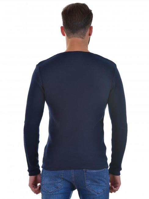 Ανδρικό σκούρο μπλε πουλόβερ με  λαιμόκοψη V