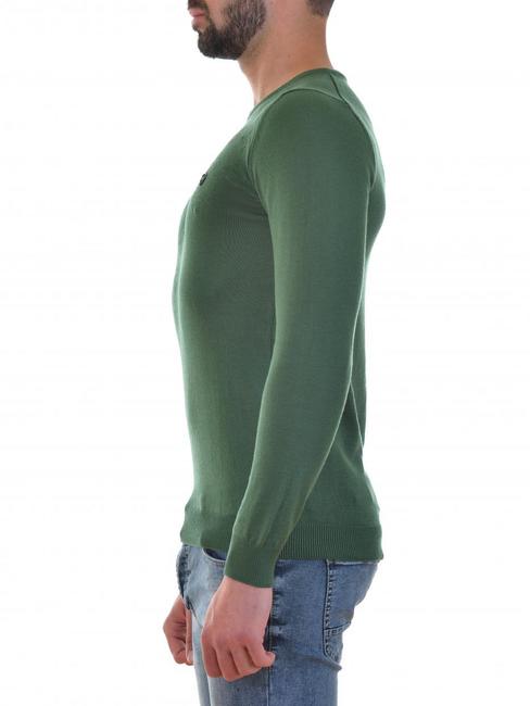 Ανδρικό πράσινο πουλόβερ με φερμουάρ στο πλάι