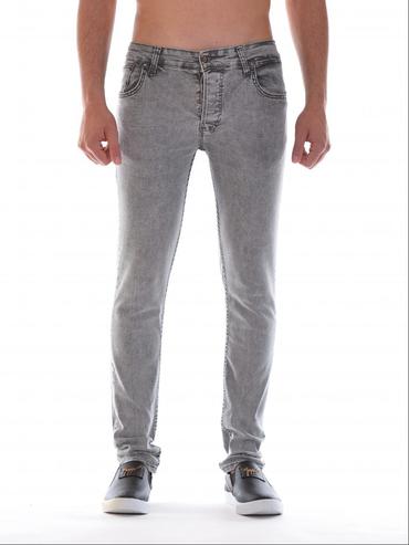 Ανδρικό ανοιχτό γκρι τζιν λεπτή εφαρμογή D42