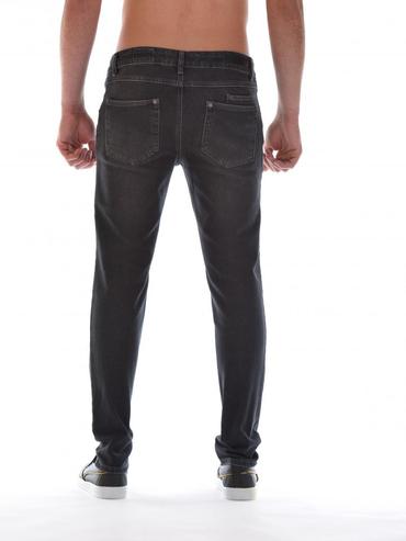 Ανδρικό μαύρο τζιν λεπτή εφαρμογή D43