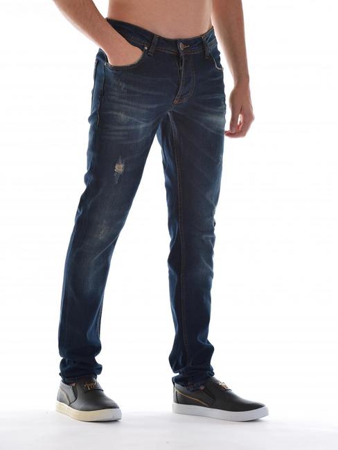 Ανδρικό σκούρο μπλε τζιν Pull and Bear D45