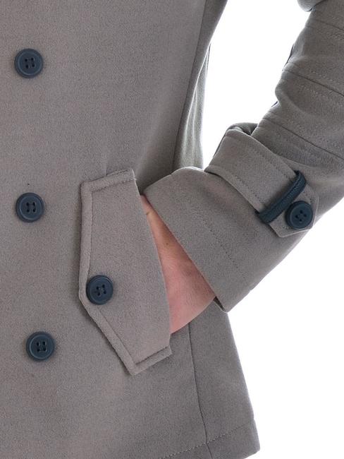 Ανδρικό κοντό παλτό σε καφέ  χρομα στάχτη με δύο σειρές στερέωσης