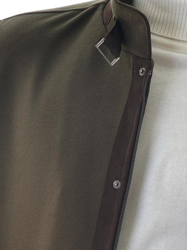 Ανδρικό κοντό παλτό  χρώμα πράσινη ελιάς