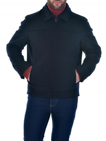 Ανδρικό κοντό σκούρο μπλε μπουφάν με γιακά