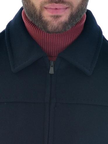 Ανδρικό κοντό σκούρο μπλε μπουφάν με γιακά