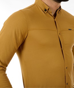 Ανδρικό πουκάμισο χρώμα μουστάρδας