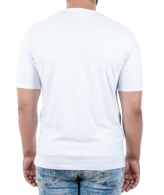 13 - Ανδρικό λευκό μπλουζάκι με αριθμό και επιγραφή στο μπροστινό μέρος