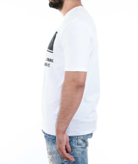 17 - Ανδρικό λευκό μπλουζάκι STRENGTH
