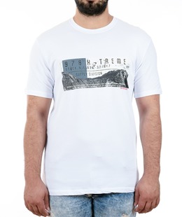 24 - Ανδρικό λευκό μπλουζάκι με γκρι βράχος