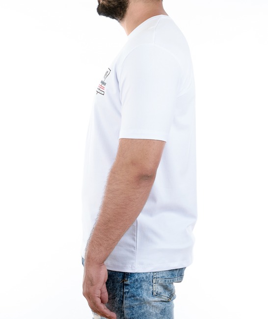 34 - Ανδρικό λευκό μπλουζάκι με τρίγωνο JNS