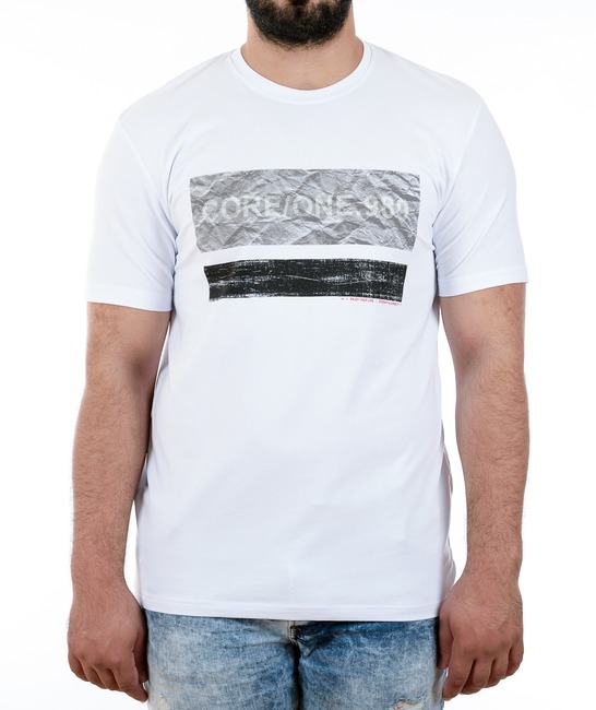 37 - Ανδρικό λευκό μπλουζάκι CORE ONE 989