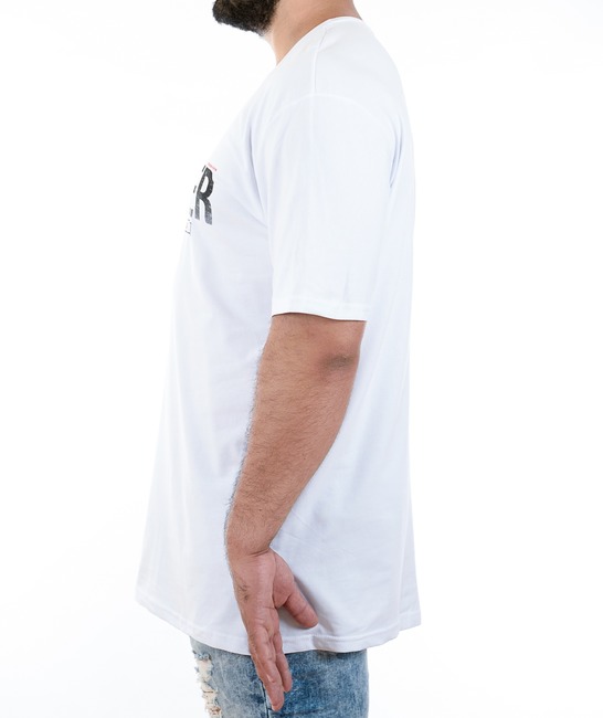 45 - Ανδρικό λευκό μπλουζάκι με γκρι επιγραφή