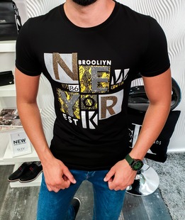 Μαύρο ανδρικό μπλουζάκι Νέα Υόρκη 1986