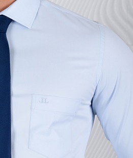 Ανδρικό ανοιχτό μπλε πουκάμισο με τσέπη