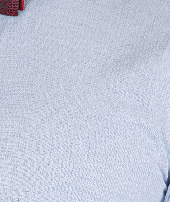 Μπλε ανδρικό πουκάμισο με διακριτικά οβάλ στοιχεία