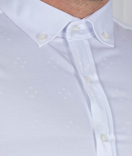 Ανδρικό λευκό πουκάμισο σε διακριτικά μικρά τετράγωνα