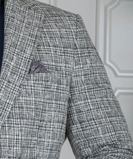 Ανδρικό σακάκι μπουκλέ  μαύρο χρώμα