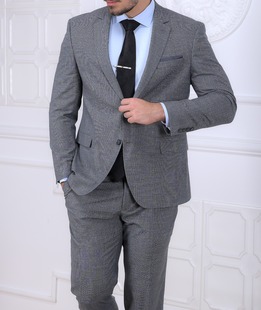 Ανοιχτό γκρι κλασικό ανδρικό κοστούμι