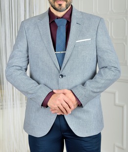 Ανδρικό μπλε κλασικό σακάκι 