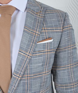 Σπορ κομψό καρό ανδρικό σακάκι  Σπορ κομψό καρό ανδρικό σακάκι
