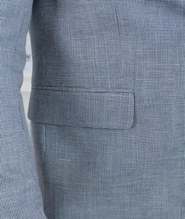 Κομψό μπλε ανδρικό σακάκι με ένα κουμπί