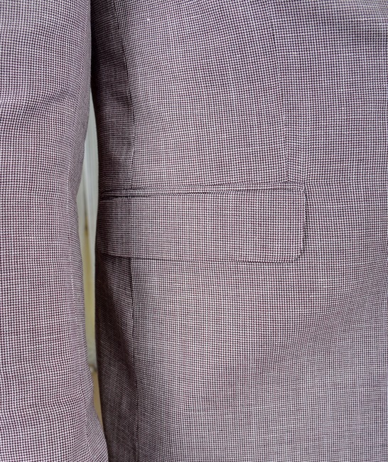 Ανδρικό σπορ σακάκι σε ρίγες χρώμα μπορντό 