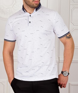 Ανδρικό λευκό μπλουζάκι με διακοσμητικές επιγραφές