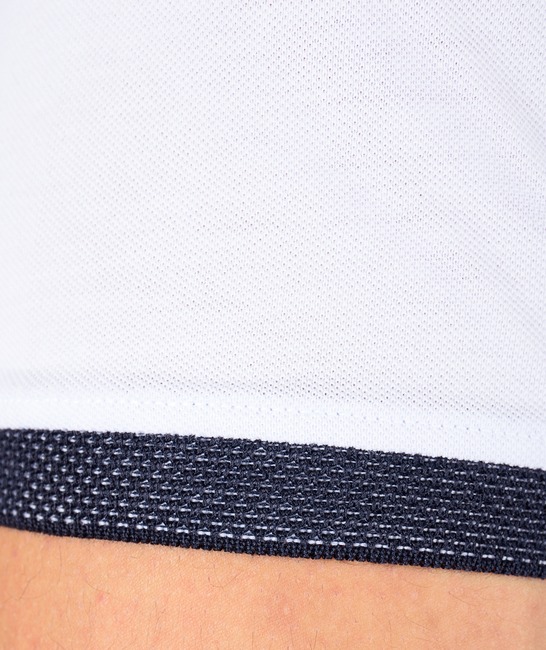 Ανδρικό λευκό μπλουζάκι πόλο τύπου Lacoste