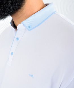 Ανδρικό πουκάμισο πόλο λευκό χρώμα μεγάλο μέγεθος