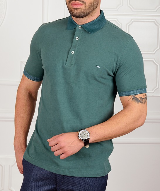 Ανδρικό πράσινο μπλούζα πόλο τύπου Lacoste