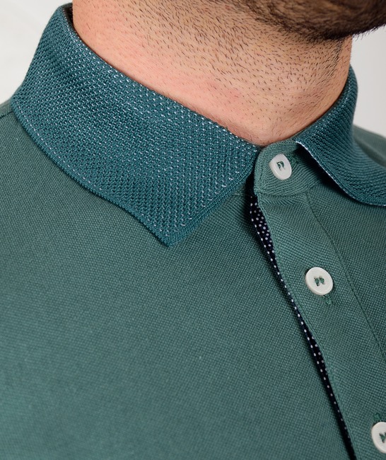 Ανδρικό πράσινο μπλούζα πόλο τύπου Lacoste