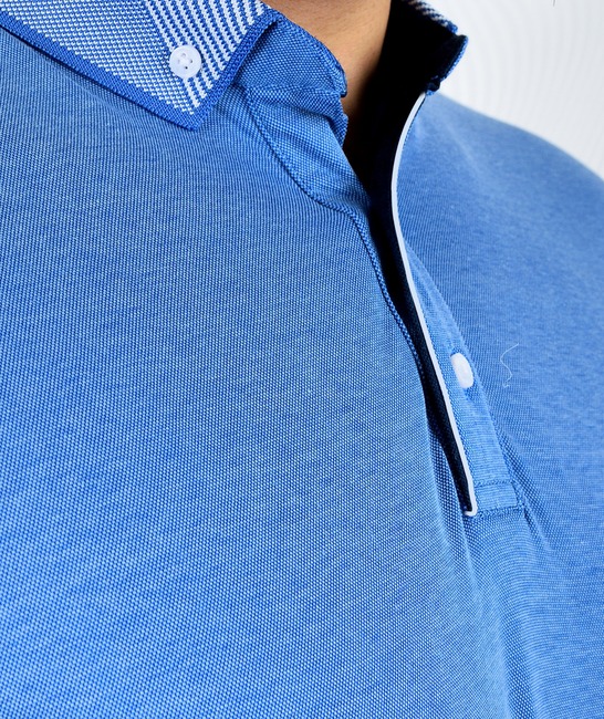 Ανδρικό μπλουζάκι πόλο μπλε χρώμα μεγάλο μέγεθος