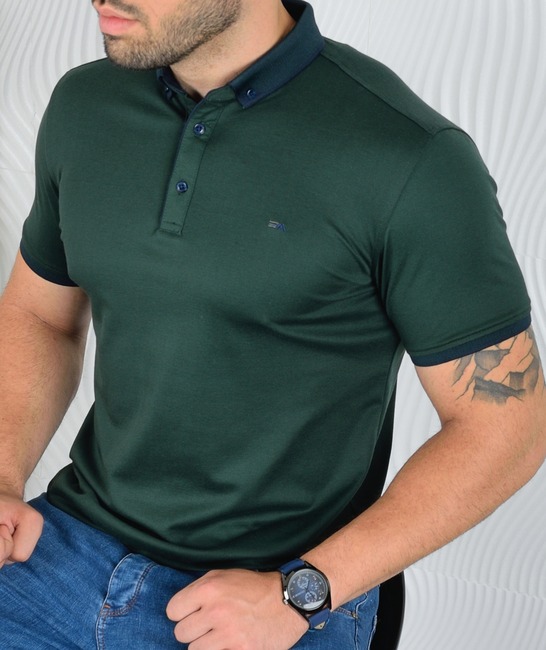 Ανδρικό πουκάμισο πόλο πράσινο χρώμα