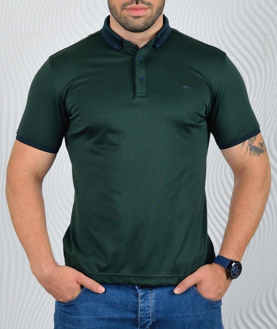 Ανδρικό πουκάμισο πόλο πράσινο χρώμα
