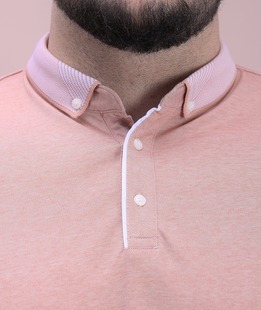 Ανδρικό μπλουζάκι με λογότυπο μεγάλου μεγέθους χρώμα πούδρα