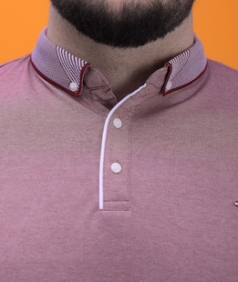 Μπλουζάκι απο ανάγλυφο ύφασμα μεγάλο μέγεθος χρώμα μπορντό 