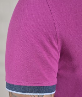 Ανδρικό μωβ μπλουζάκι με γιακά