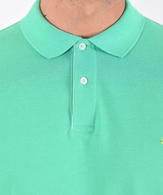 Ανδρικό μονόχρωμο μπλουζάκι πόλο ανοιχτό πράσινο