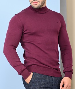 Ανδρικό πλεκτό ζιβάγκο χρώμα μπορντό 