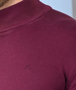 Ανδρικό πλεκτό ζιβάγκο χρώμα μπορντό 